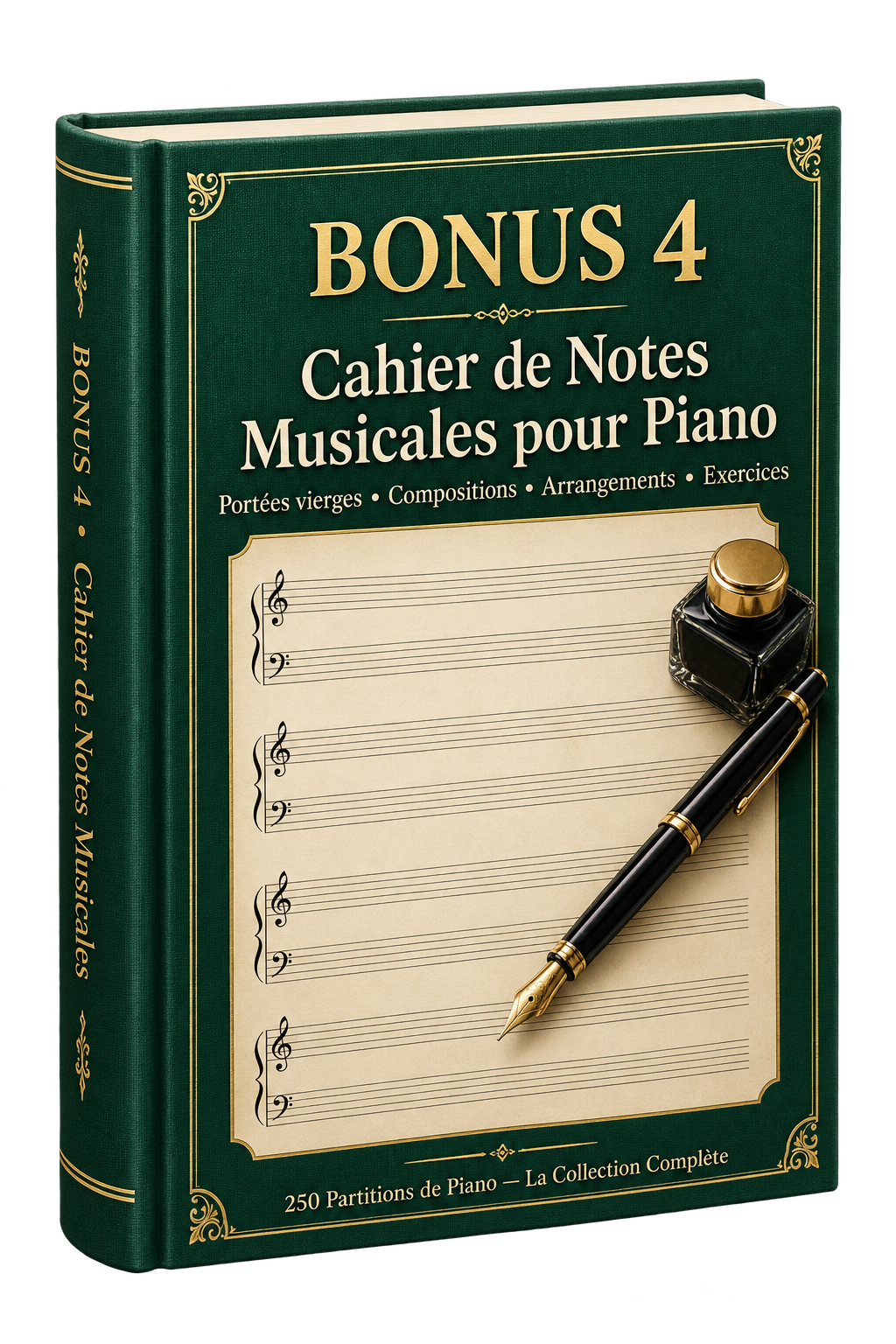 Couverture du bonus 4 : Cahier de Notes Musicales pour Piano